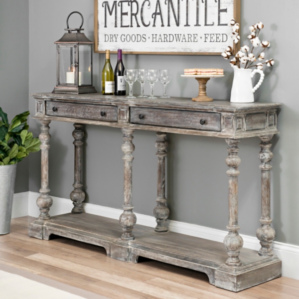 Weathered deals console table