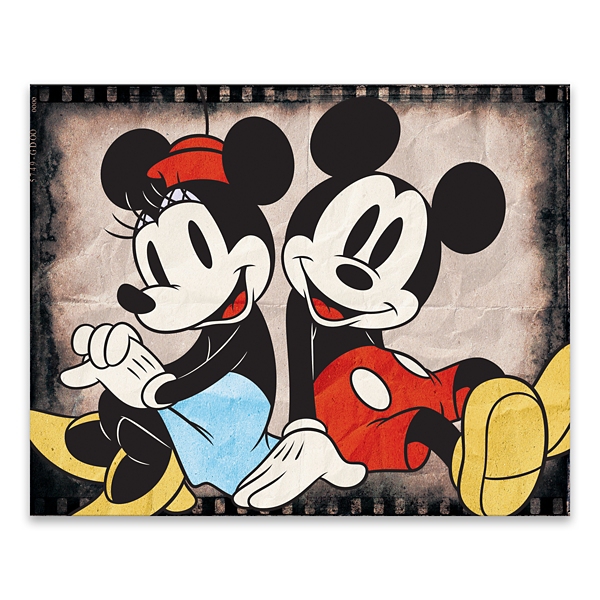 Print Home Mickey Art Canvas and Minnie | Kirklands Sitting