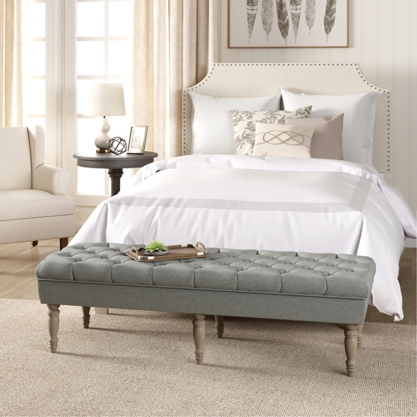 Tufted bedroom online bench