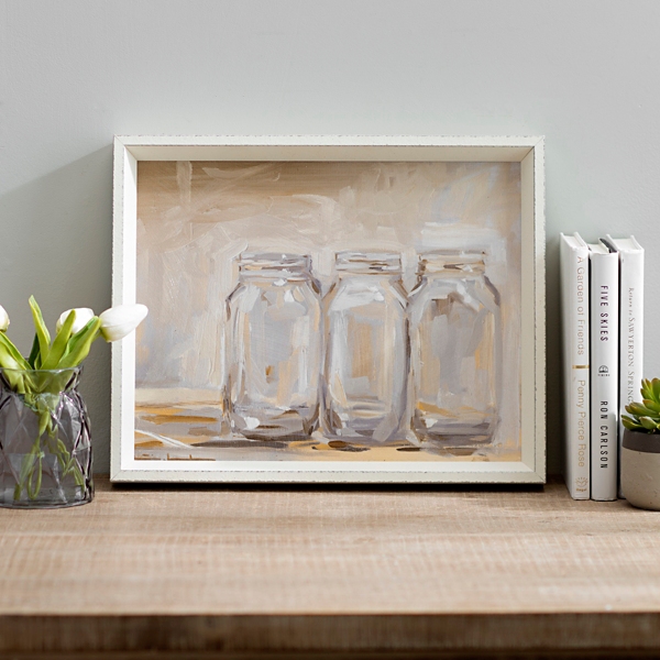 Mason Jars Framed Art Print Kirklands