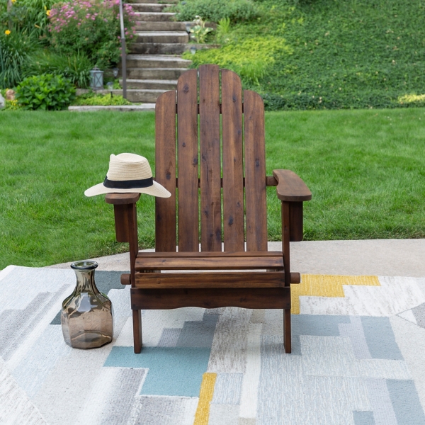 Dark Brown Acacia Folding Adirondack Chair Kirklands Home