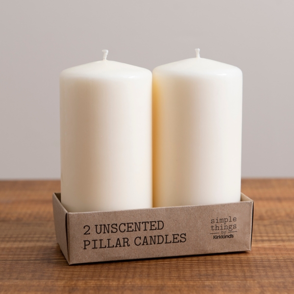 pillar candle holder set of 2