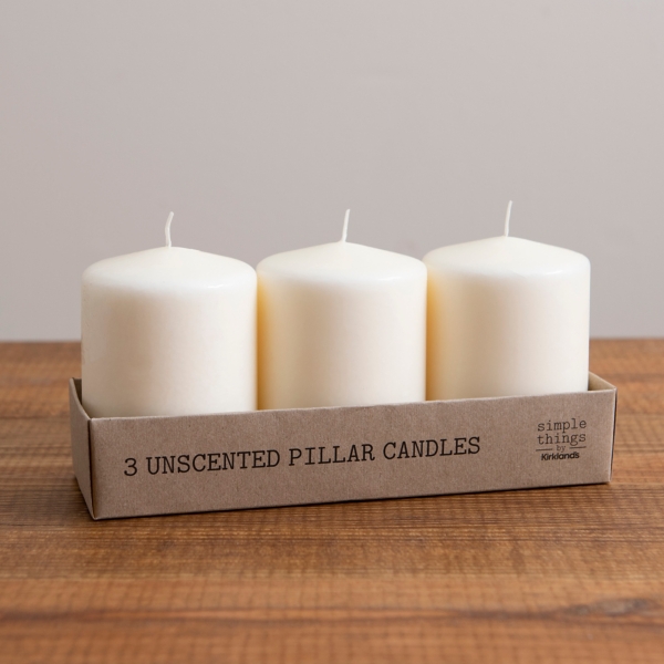 Shop Unscented 3-Piece Pillar Candle Set Online