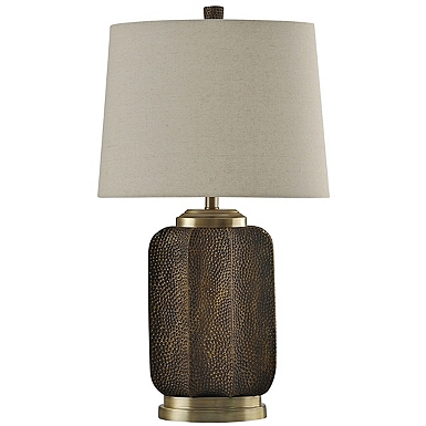 Hammered Brass Table Lamp – Kernow Furniture