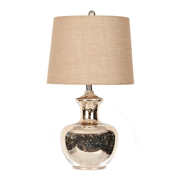 Rounded Gold Mercury Glass Table Lamp Kirklands