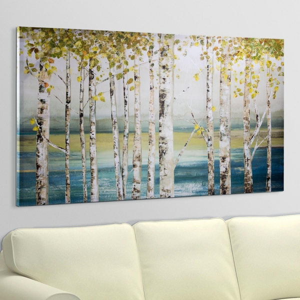 Abstract Birch Lake Canvas Art Print Kirklands