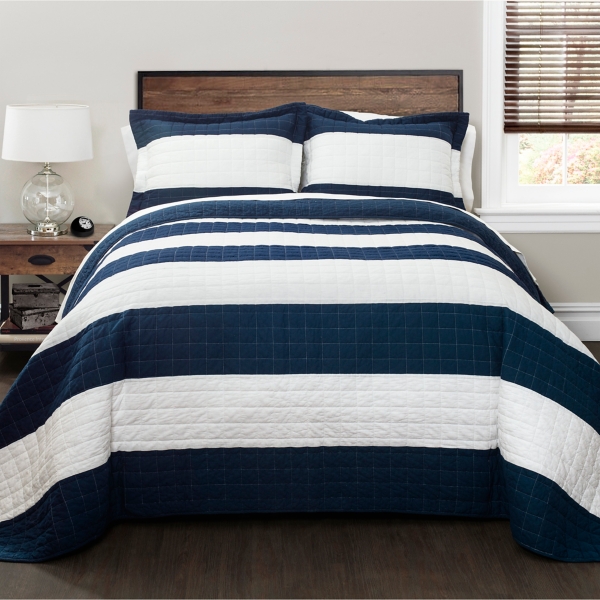 navy queen quilt