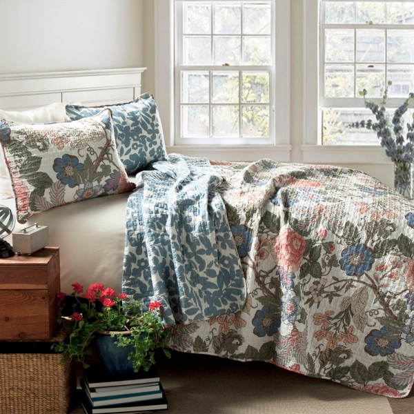 Blue And Green Sydney 3 Pc King Quilt Set Kirklands