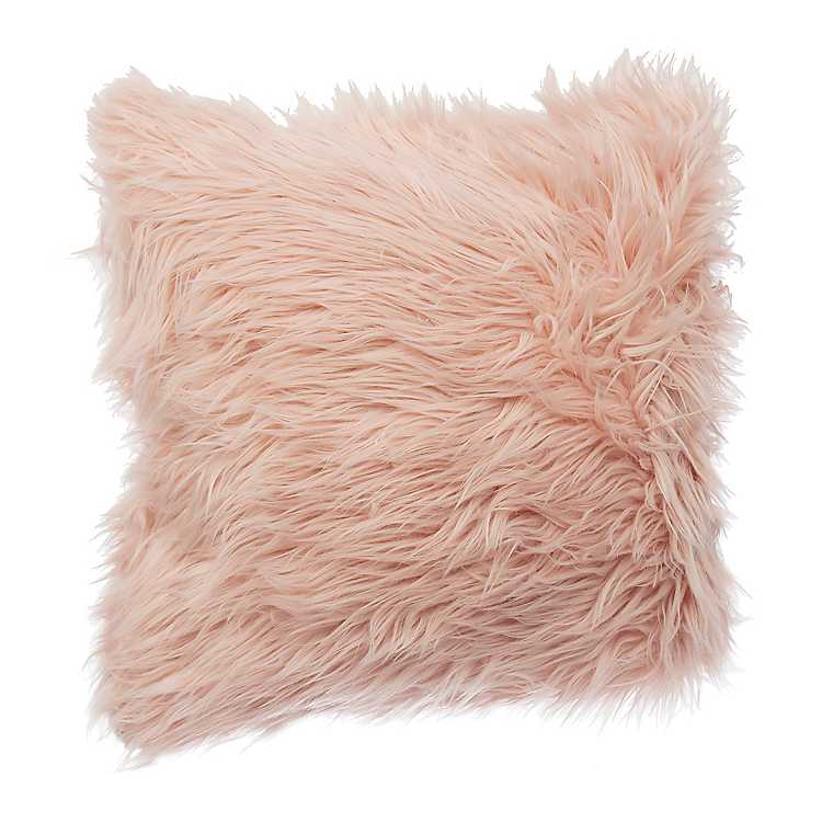 blush faux fur fabric
