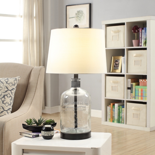 metal and glass table lamps