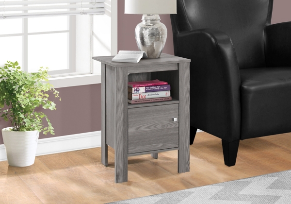 Gray Night Stand with Storage Kirklands Home