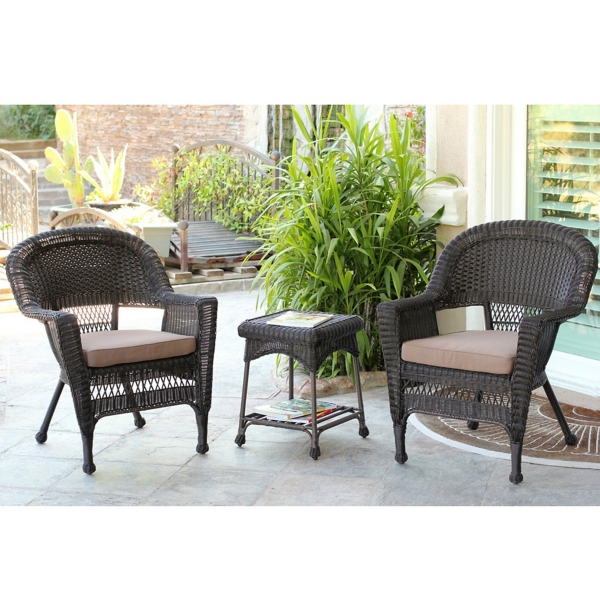 Espresso Wicker Chairs And Table Set Of 3 Kirklands