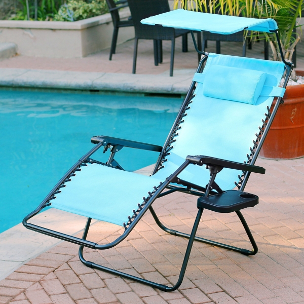 Aqua Zero Gravity Chair with Sunshade and Tray Kirklands Home