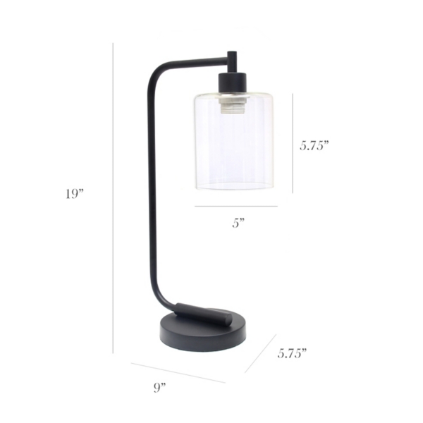 black iron table lamp
