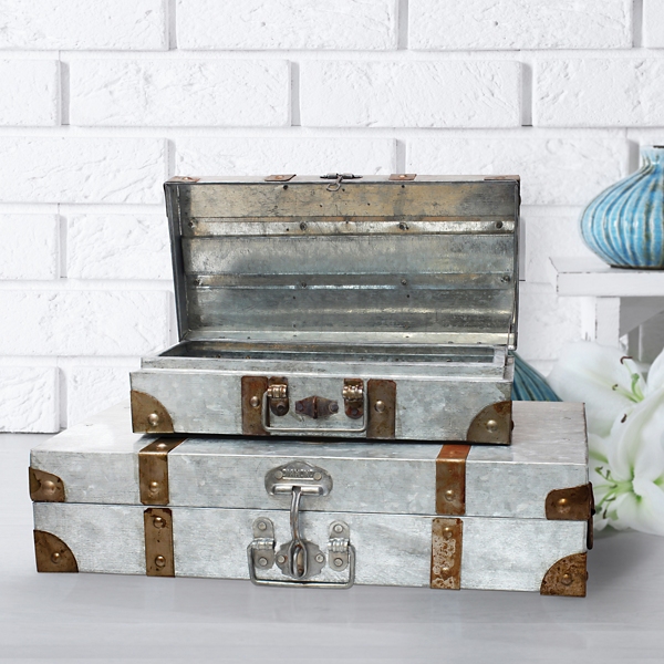 metal suitcases