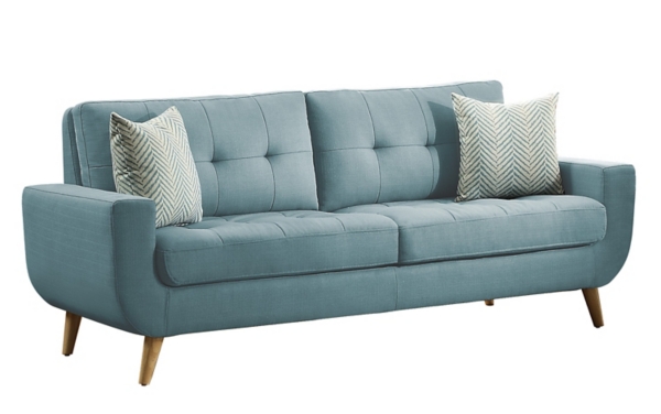 Teal Tufted Mid Century Sofa Kirklands