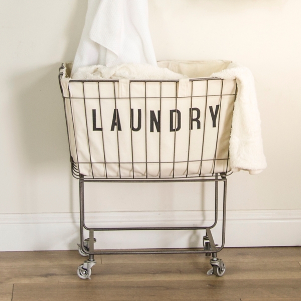 rolling laundry basket