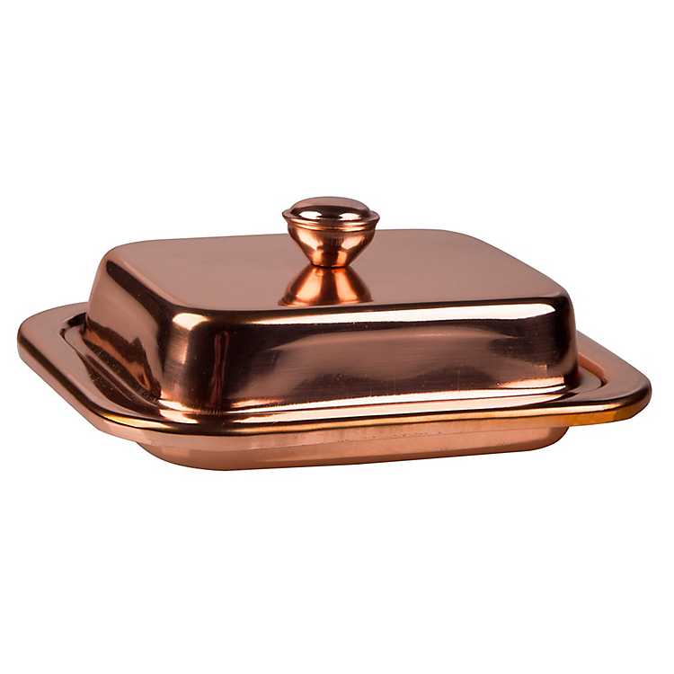 Copper Palais Essentials Stainless Steel Covered Butter Dish 