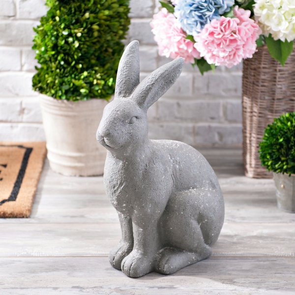 Rustic Resin Tall Garden Bunny Rabbit Figurine Statue 24 - City Farmhouse  Antiques