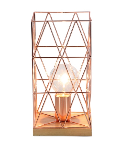 geometric gold table lamp