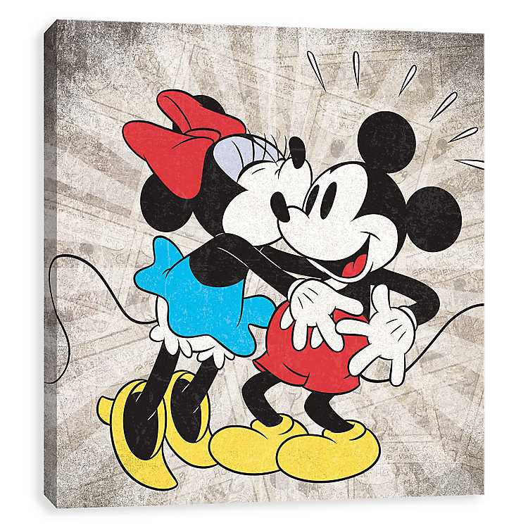 Mickey & Minnie Mouse Kiss Sketch Unisexe Planche Petit déjeuner Multicolore Mélamine,