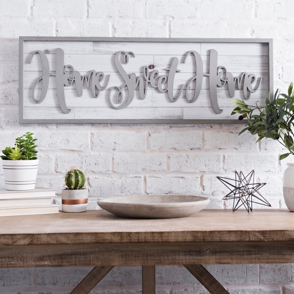 Home Sweet Home profiled decorative plaque