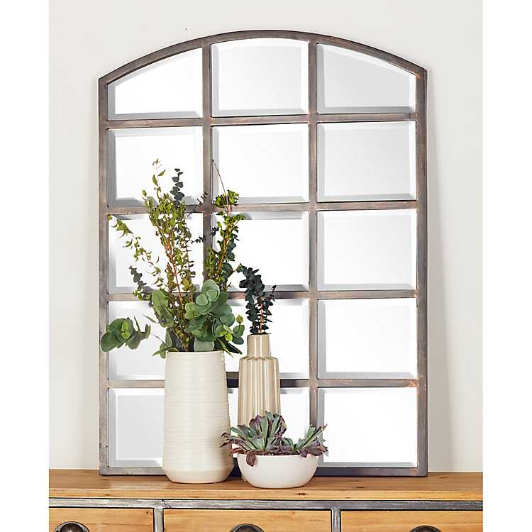 Arched Windowpane Wall Mirror Kirklands, Small Arched Window Pane Mirror