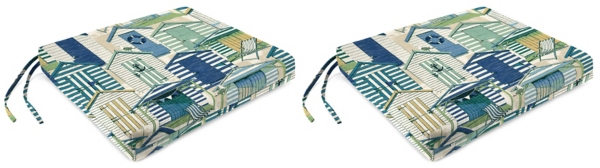 Pool Beach Huts Outdoor Seat Cushions Set Of 2 Kirklands