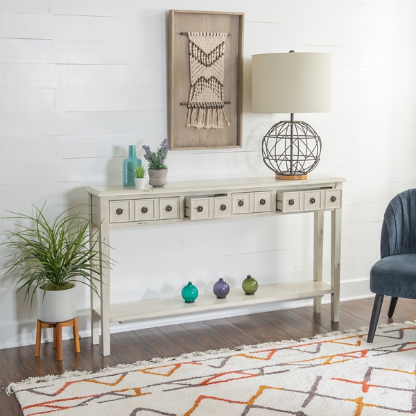 Paloma Cream 4-Drawer Console Table