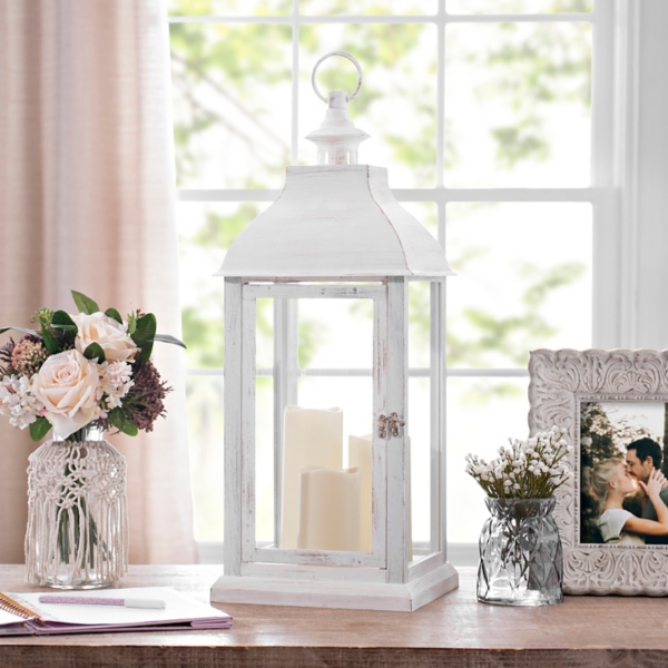 White LED Pillar Candle Lantern | Kirklands Home