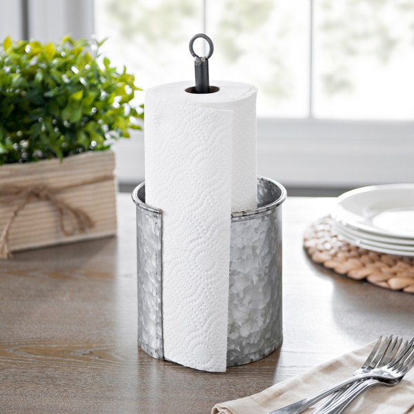 Galvanized hand towel holder