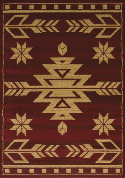 Red Geometric Area Rug, 5x7 Kirklands Home