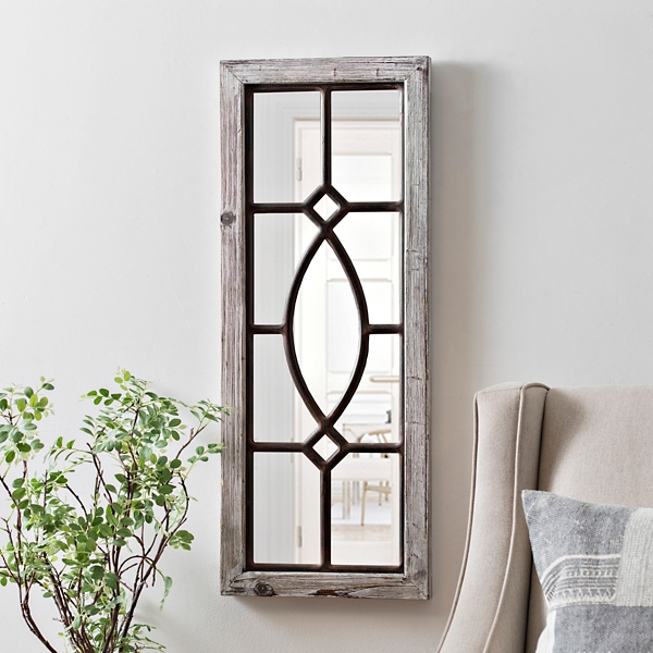 White Distressed Panel Wall Mirror | Kirklands Home