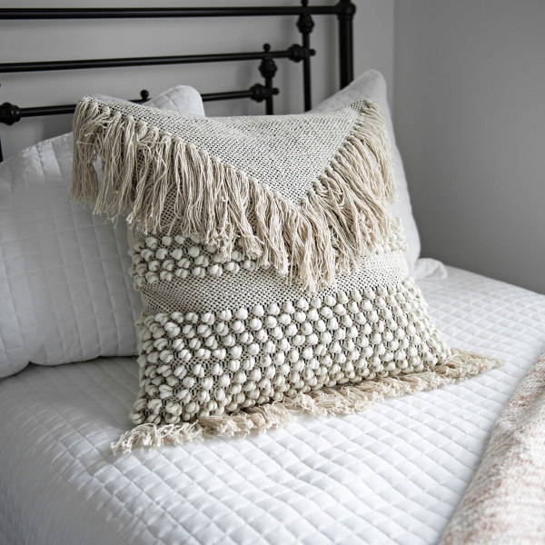 decorative fringe pillows