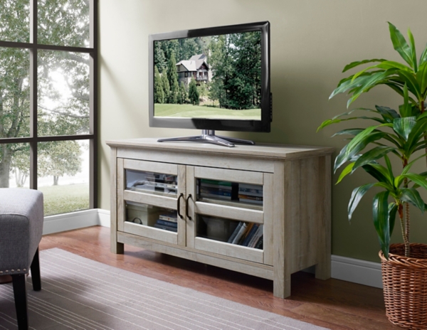 White Oak 2Door TV Stand Kirklands Home