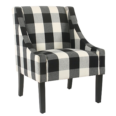 Black And White Buffalo Check Wingback Chair Kirklands