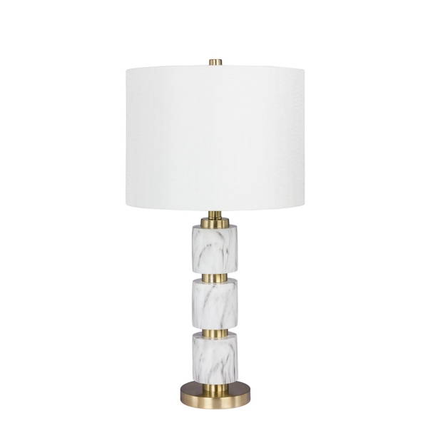 marble and gold lamp