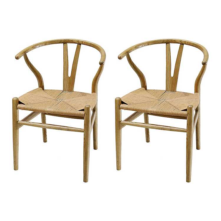Natural Woven Rope Seat Dining Chairs, Woven Rope Seat Dining Chairs