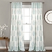 Blue Teardrop Leaves Curtain Panel Set, 84 in.
