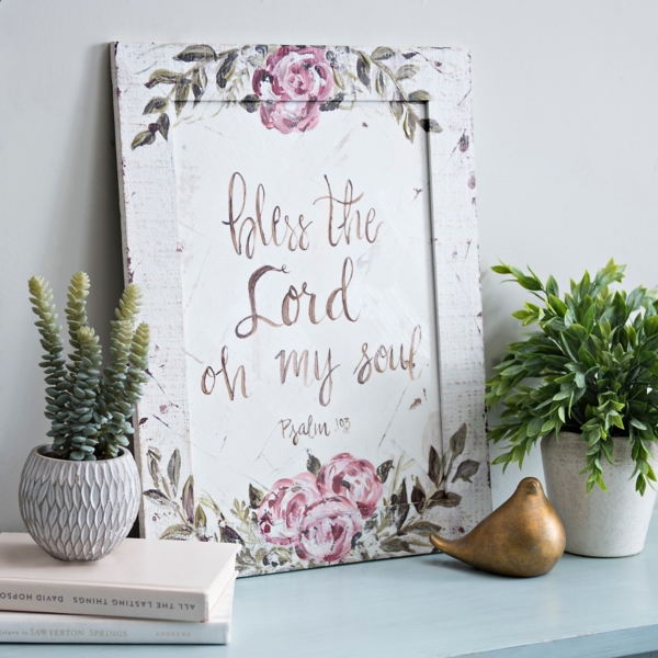 Bless The Lord Floral Framed Art Print Kirklands
