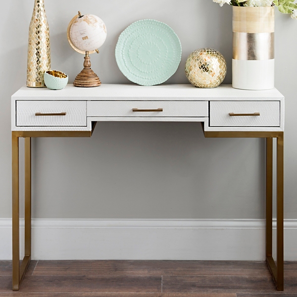 White and Gold Console Table | Kirklands