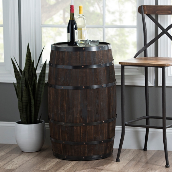 Whiskey Barrel Table Kirklands, How To Make A Tabletop For Whiskey Barrel