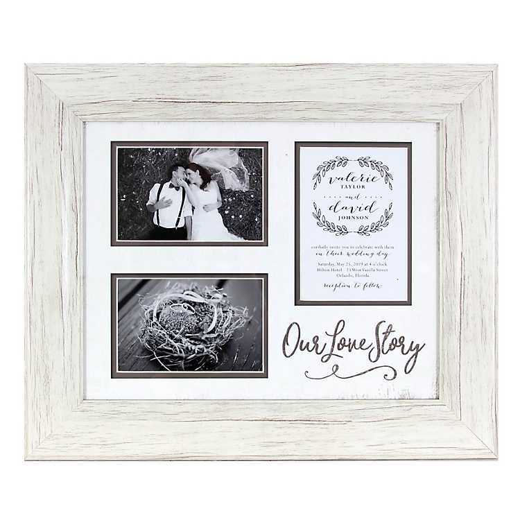 wedding collage frame with clips