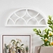 White Paned Arch Wood Wall Plaque