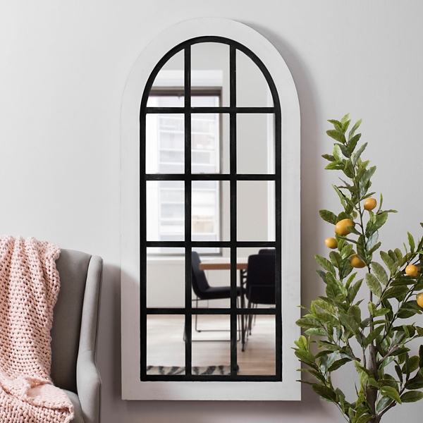 White Window Pane Mirror Wall Decor - Shop for window decorative ...