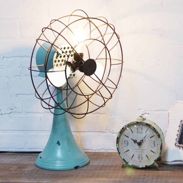 vintage fan table lamp