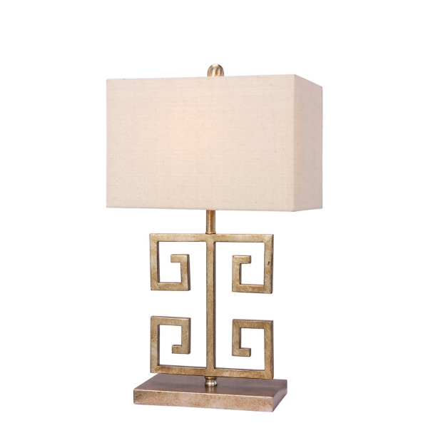 gold metal table lamp