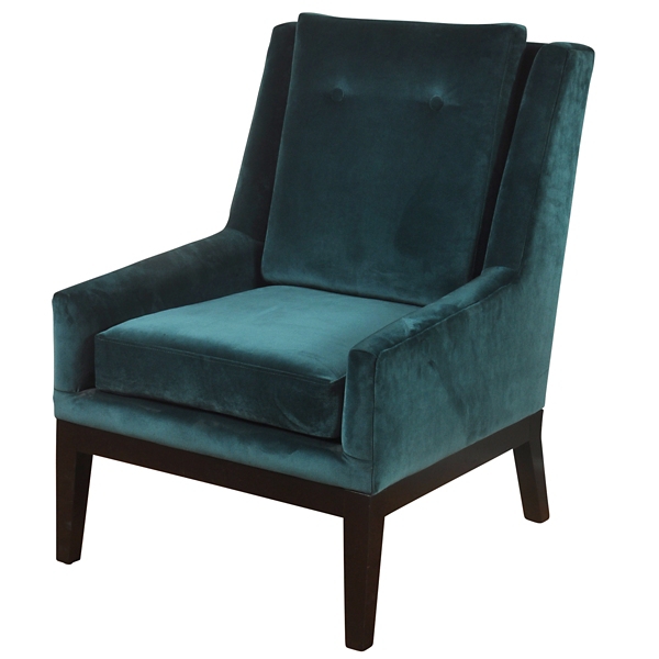 Teal Blue Velvet Mid Century Modern Accent Chair Kirklands