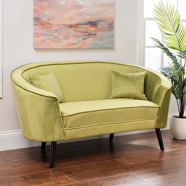 Us Pride Furniture Mac Velvet Loveseat Goldenrod Walmart Com Walmart Com