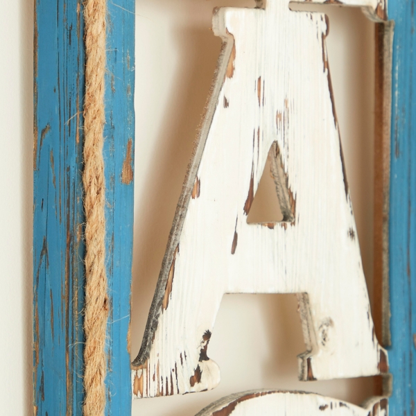 Wood Cut-Out Beach Hanging Wall Plaque